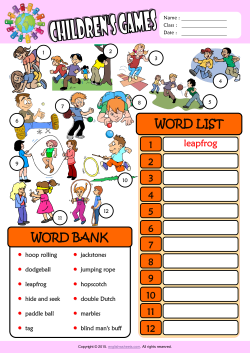 Children Games ESL Printable Worksheets For Kids 3